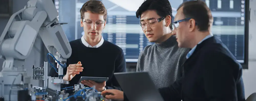 researchers in the lab